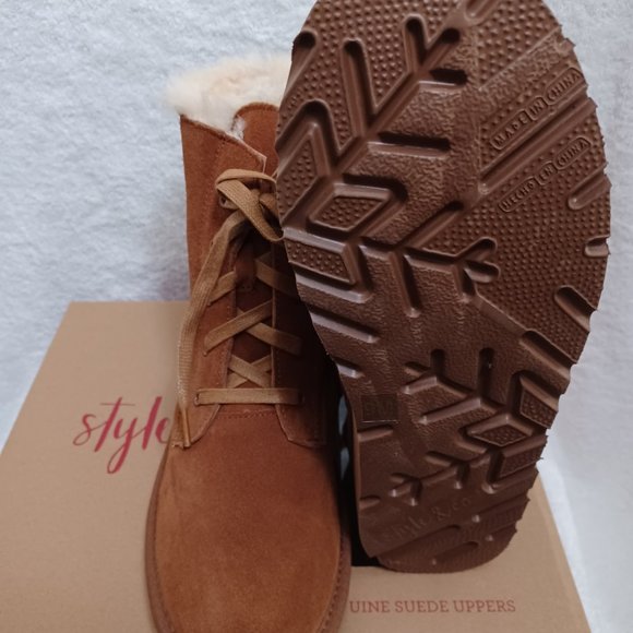 STYLE & CO. GENUINE SUEDE BOOTS - Picture 4 of 5